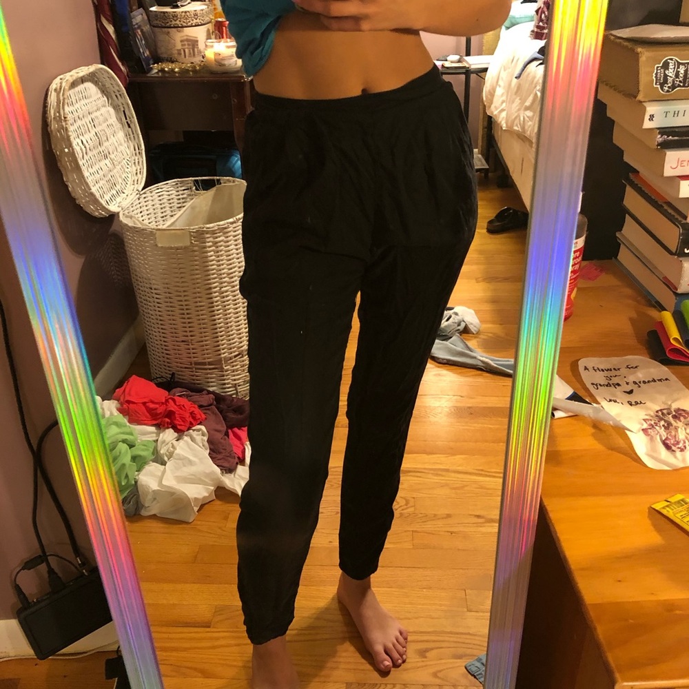 black Abercrombie and Fitch joggers